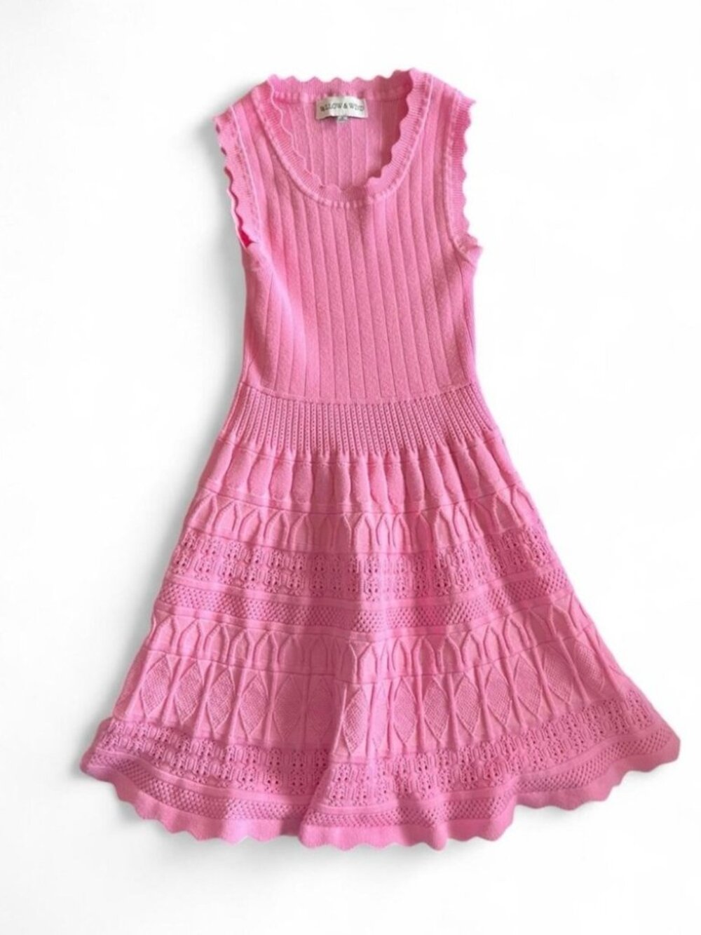 Willow & Wind Pink Knit Tiered Dress - Picture 3 of 15